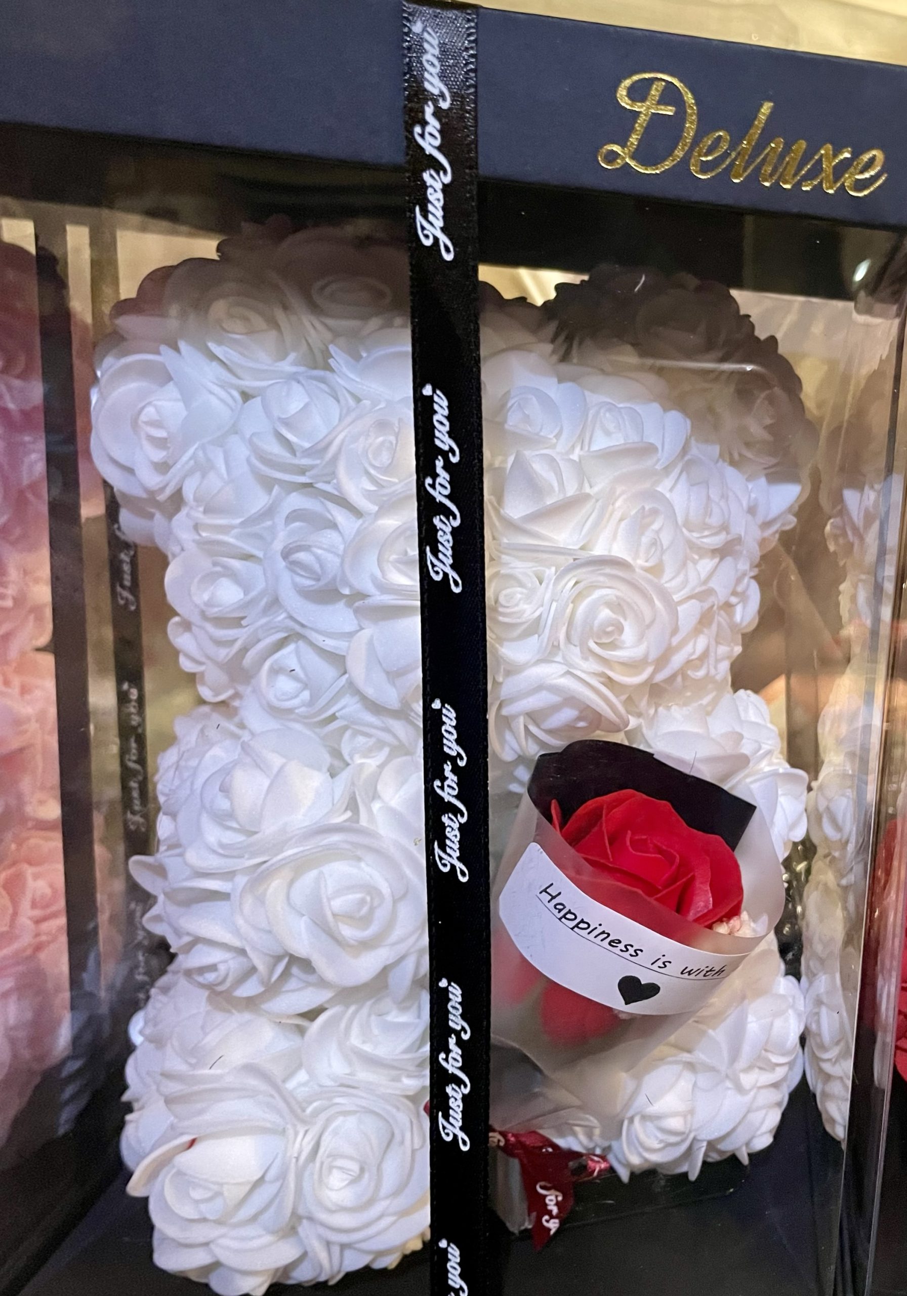 1ft Foam Rose Teddy Bear with Love Heart - Out of stock