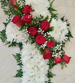 Floral Funeral Cross